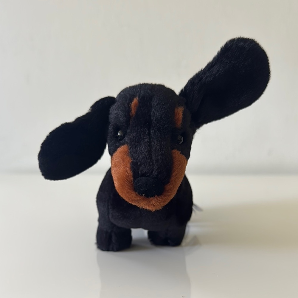 NEW JELLYCAT Black and Brown Dachshund Plush Toy